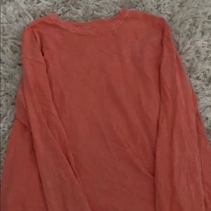 Orange Hollister long sleeved oversized tee